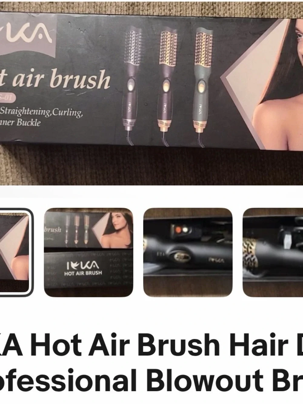 Ieka‎ Blow out Hair Dryer Brush- Black